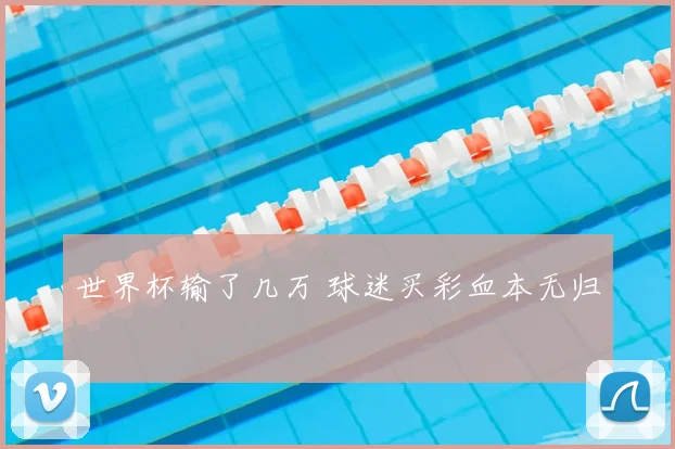 世界杯输了几万 球迷买彩血本无归